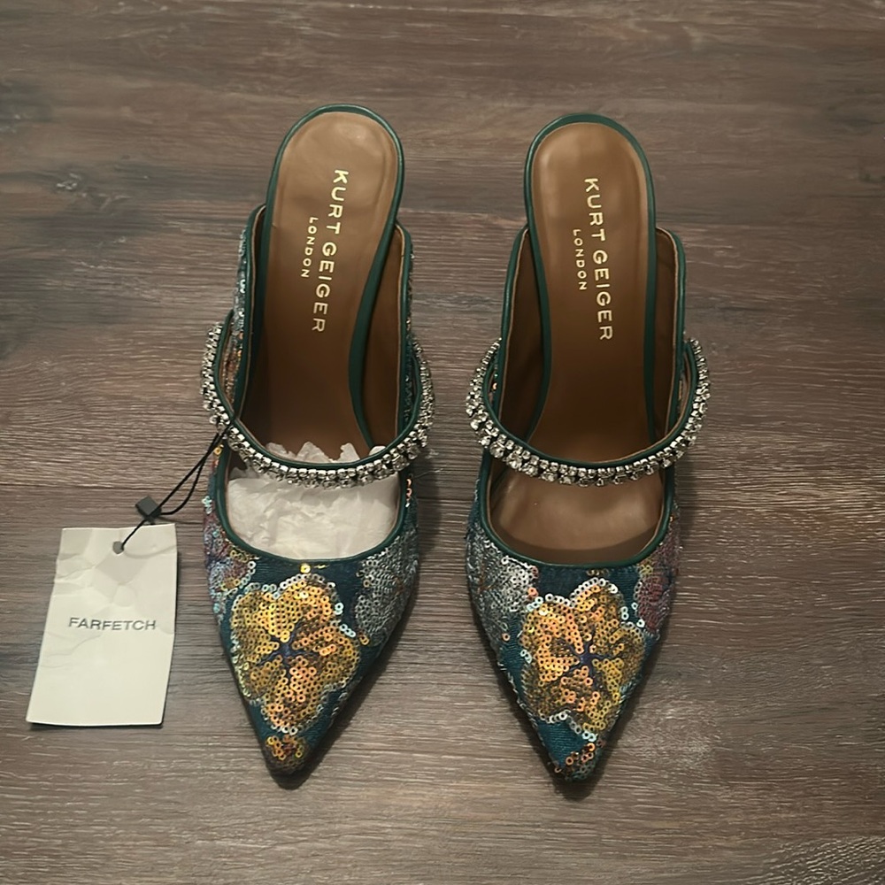 Kurt Geiger London Duke Sequin Embellished Mules